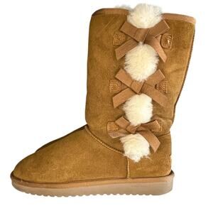 Womens Koolaburra by UGG Victoria Tall 1015875 Faux Fur Lined Snow Boot Brown